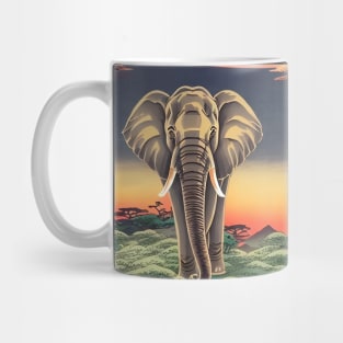 Vintage Elephant Lover in the Wildlife Jungle Mug